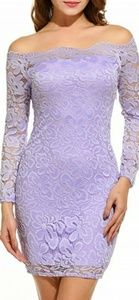 Sexy lacy lilac dress